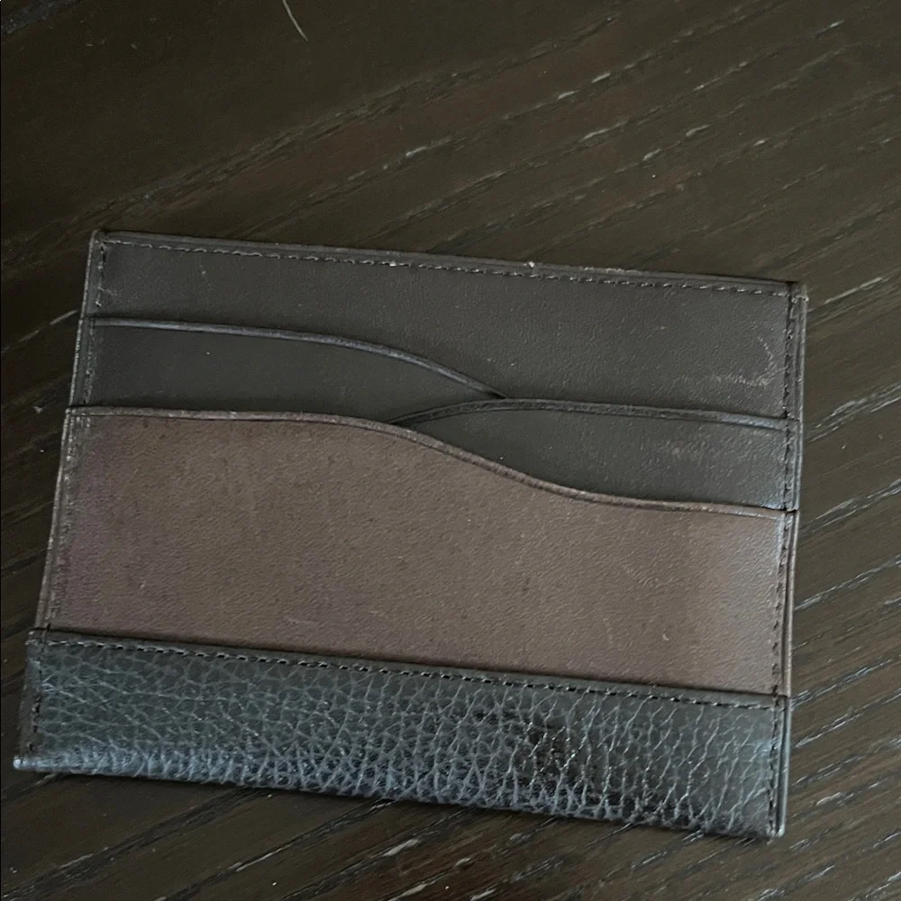 Cole Haan Two-Tone Leather Card Holder